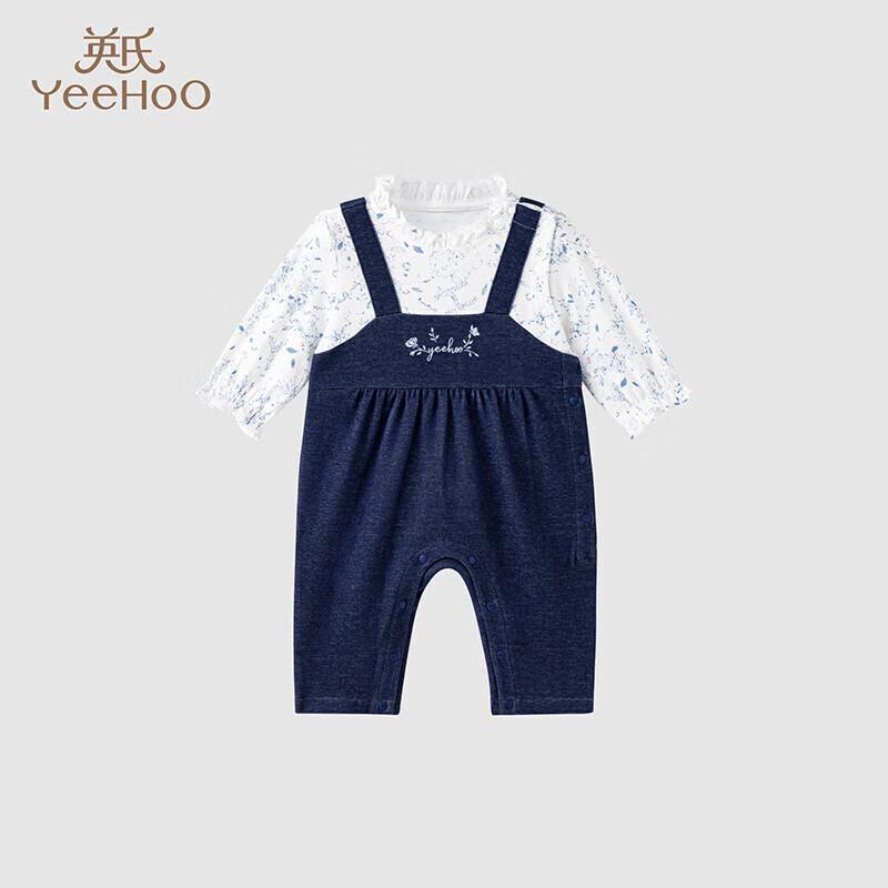 

YEEHOO Baby Girl Denim-Look Long-Sleeve Romper 73