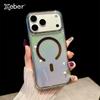 Colorful Aurora For Magsafe Glitter Transparent Magnetic Case For iPhone 17 16 15 14 13 Pro Max Plus Air Wireless Charging Cover