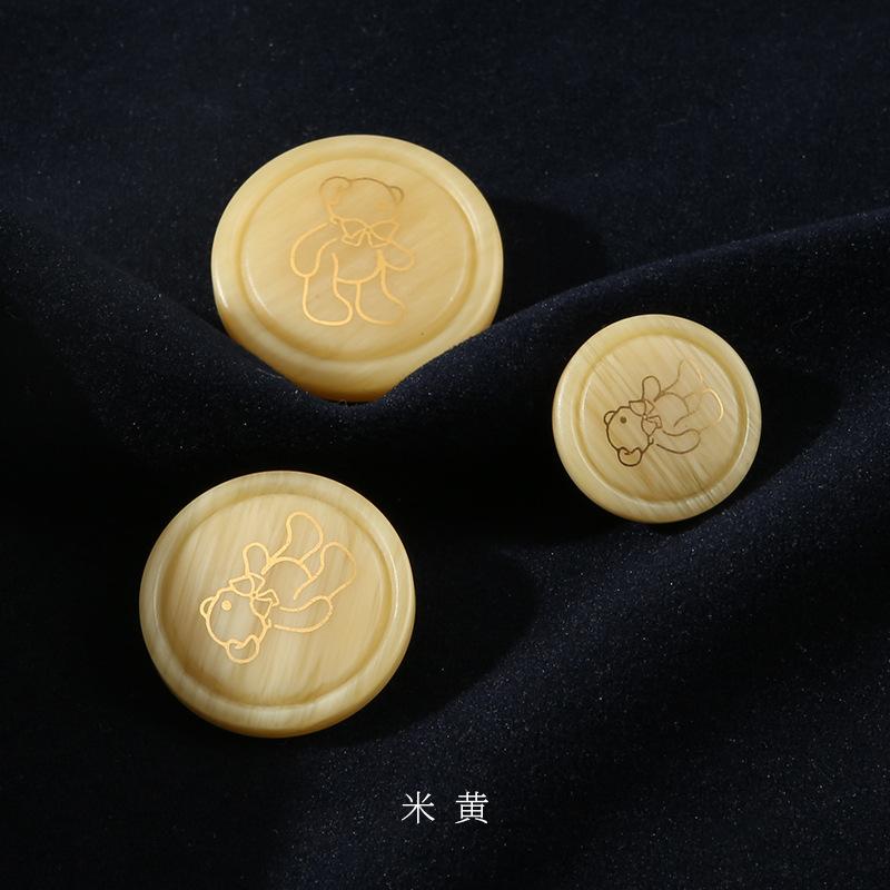 Sweater Button Top Women'S Round Coat Resin Button Cartoon Children'S Button Cardigan Jacket Cute Button High-End