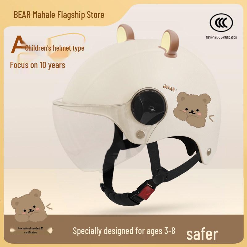 Children s Safety Helmet for Electric Motorcycles, 3C Certified, Half Helmet for Boys & Girls, All-Season Use