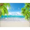 Sea View Murals Beach Coconut Tree Landscape Wallpaper 3d Living Room Bedroom Background Fresco Wallpaper