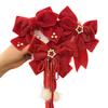 1Pcs Girl's Chinese Style Hair Clip With Bow, Red Crown, Top Clip, Children's Antique Style Headwear, Hair Accessory