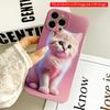 2DFlat Pink-Hued Kitten In Soft Light All Inclusive Film Hard iPhone Case, Compatible with iPhone 18 Pro Max 17 16 15 14 13 12 11