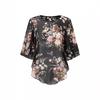 Summer European American Style Women's Sheer Chiffon Sheer Top Casual Blouse