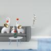 Elephant Family Dancing Girl Figurines Sculptures Creative Art Statues for Desk Living Room Bedroom