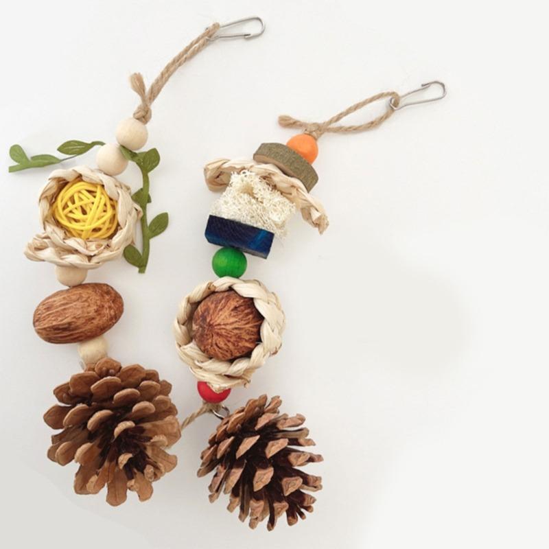 Bird Chewing Toy Funny Cotton Rope Parrot Toy Bite Resistant Bird Tearing Toy Cockatiels Parakeet Training Toy Bird Accessories