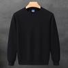 Men's 320g Heavyweight Drop Shoulder Crew Neck Sweatshirt, Autumn/Winter, Solid Color Cotton Pullover, Long Sleeve, Trendy Design