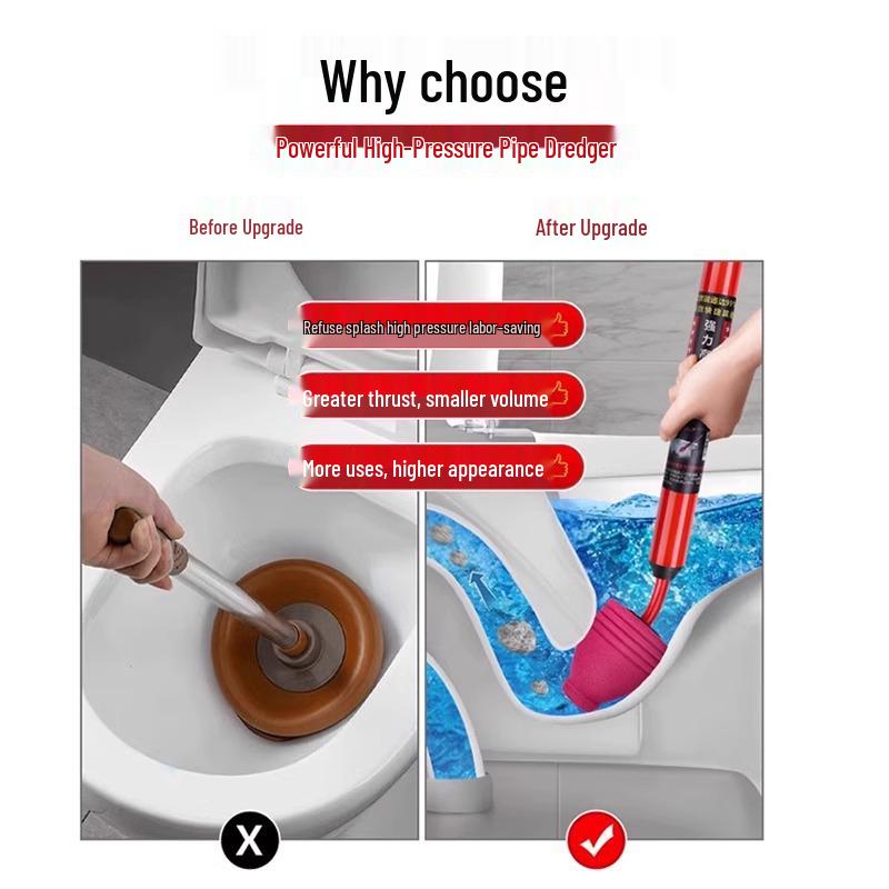 Newcomer Discount: High-Pressure Air Plunger for Clogged Toilets & Drains