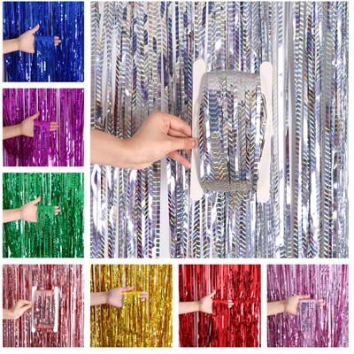 Rain Tinsel Foil Curtain Door Decoration Party Background Layout Props