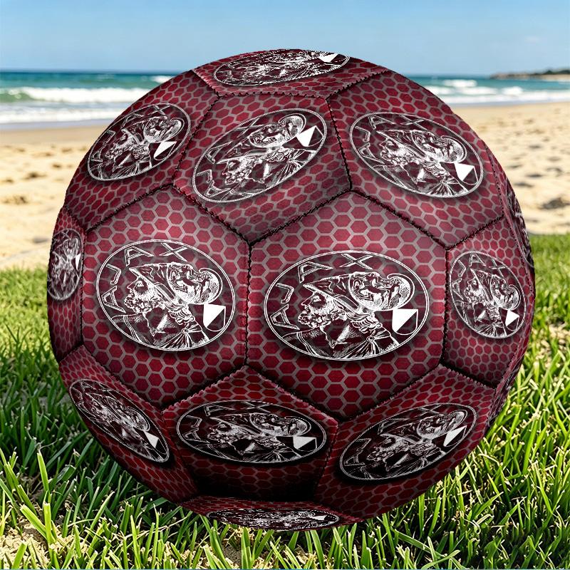 Ajax Print Size 5 Soccer Ball, PU Wear Resistant Football for Match Training and Daily Practice, Birthday Gift for Soccer Fans