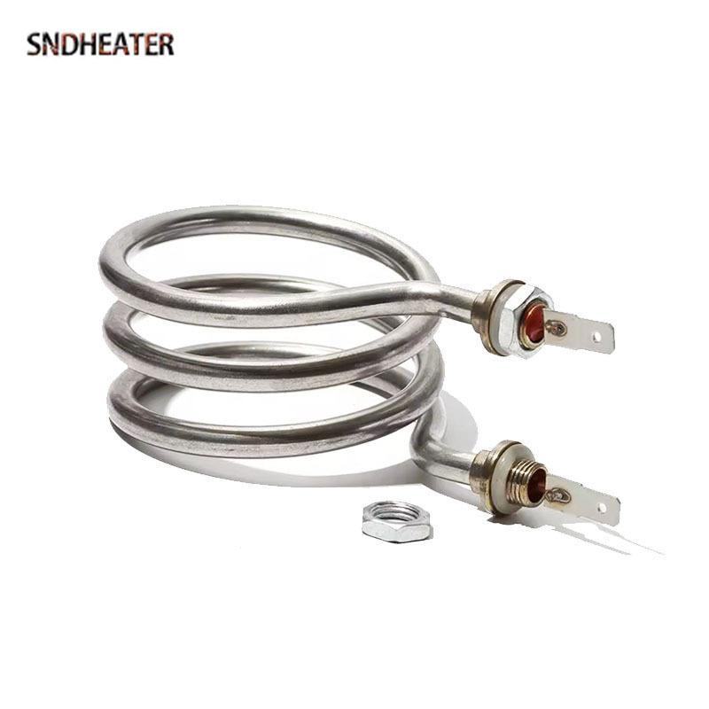 SNDHEATER Water Dispenser Horizontal Spiral Distilling Heater 220V 800W Electric Boiler Tank Heating Element 10MM 12MM Thread