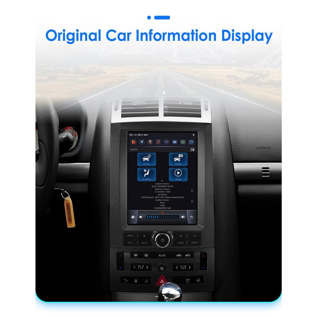 Hizpo 9.7 AI Wireless CarPlay Android Auto Car Radio for Peugeot 407 SW CC 2004-2011 Stereo Multimedia GPS Head Unit Screen WIFI  Intelligent Screen
