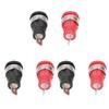 10Pairs 4mm Banana Socket Safe Return Type Red Black Nickel Plated Banana Socket for Electronic Indu