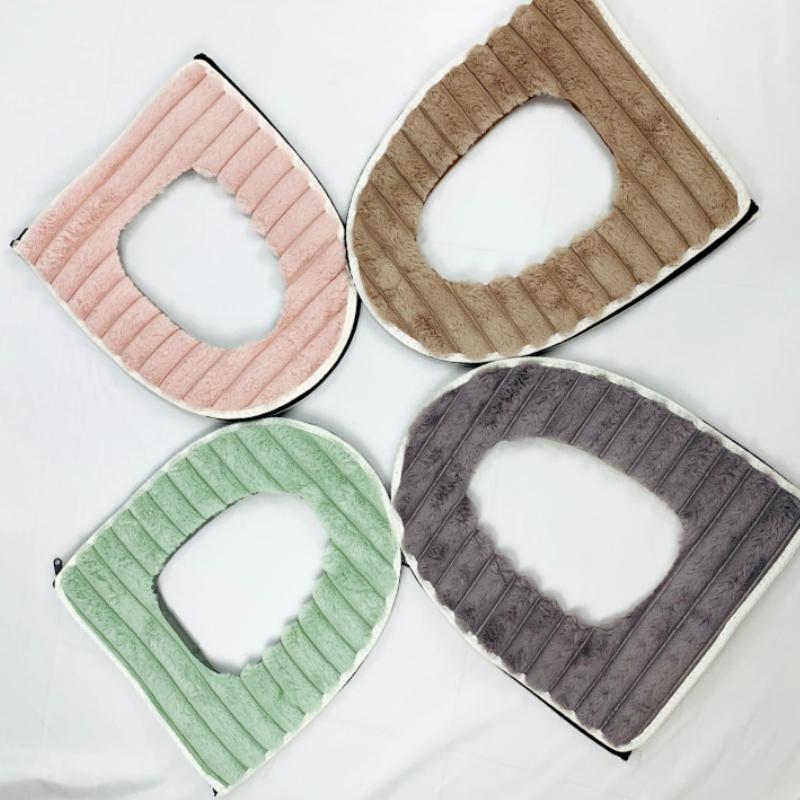 Housse de siège de toilette chauffante USB Universelle Douce Tapis de toilette Ménager Lavable Tapis de toilette Coussinets de siège de salle de bain Accessoires