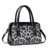 A Retro Shiny Leather Leopard Print Single-shoulder Bag for Women