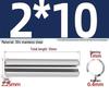 304 Stainless Steel Slotted Spring Pin, Cylindrical Shaft Pin, Locating and Hollow Pin (M5-M12)