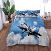 3D Print World Ranking Air Fighter Soft Duvet Cover Set UK Single Double Quen US Twin Ful King-Sized Dimensionsd Dimensions Bed Polyester Comfortable