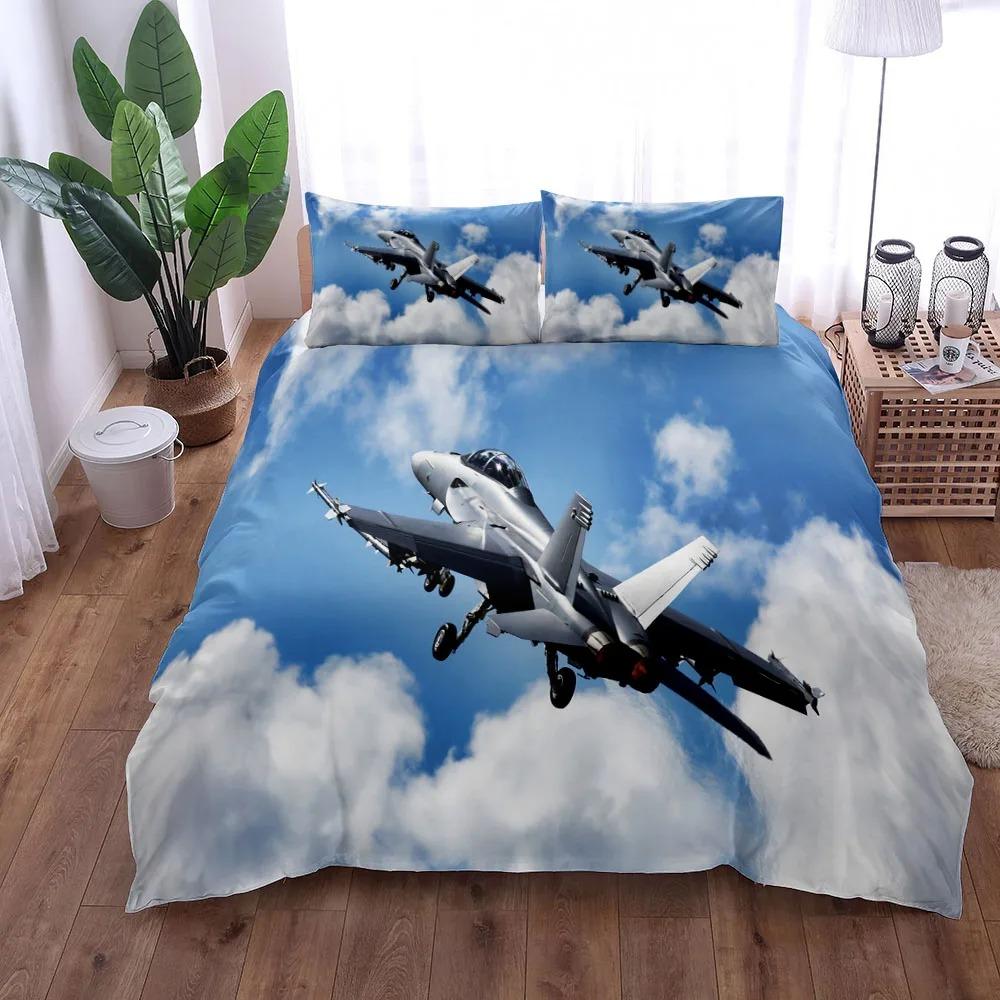 3D Print World Ranking Air Fighter Soft Duvet Cover Set UK Single Double Quen US Twin Ful King-Sized Dimensionsd Dimensions Bed Polyester Comfortable