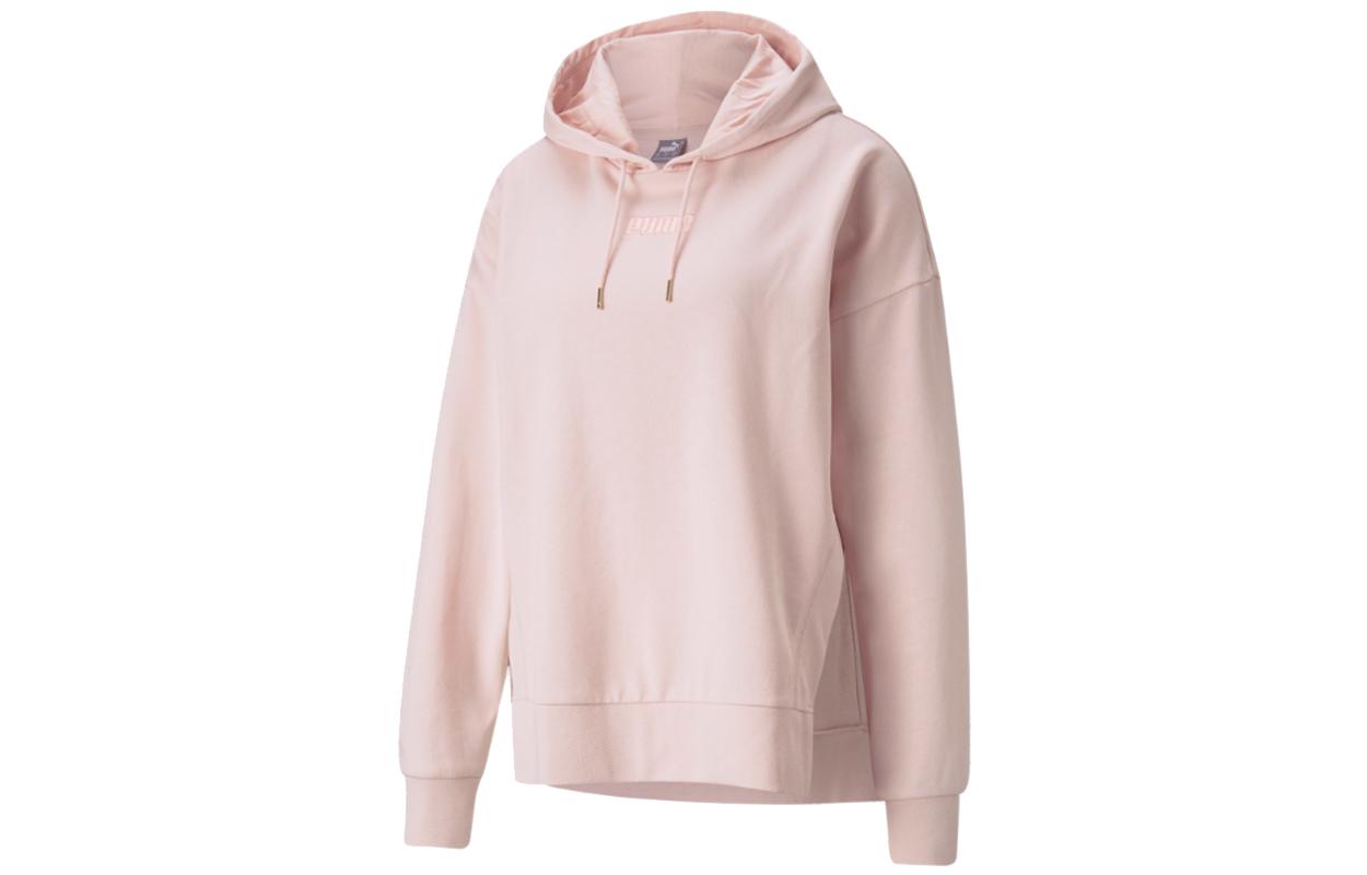 PUMA Sweatshirts Women s Pink Hooded Moderate Regular 847688-36 XL