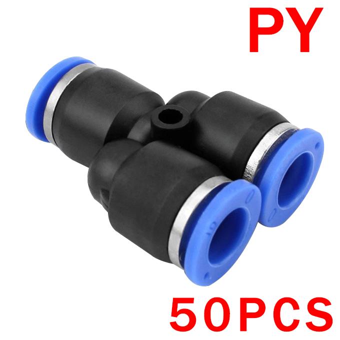 20/50/100 STÜCKE Pneumatische Armaturen Schnellverbinder Luftschlauch Rohrverbinder Kunststoff PU PY 4mm 6mm 8mm 10mm 12mm Push In Pluglug
