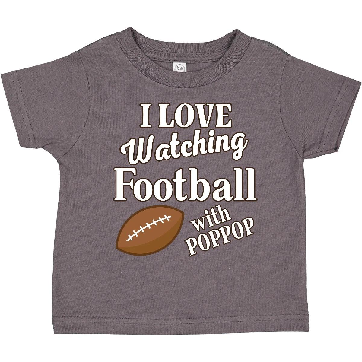 Inktastic PopPop Football Watching Grandson Gift Toddler T-Shirt Sports Apparel 100