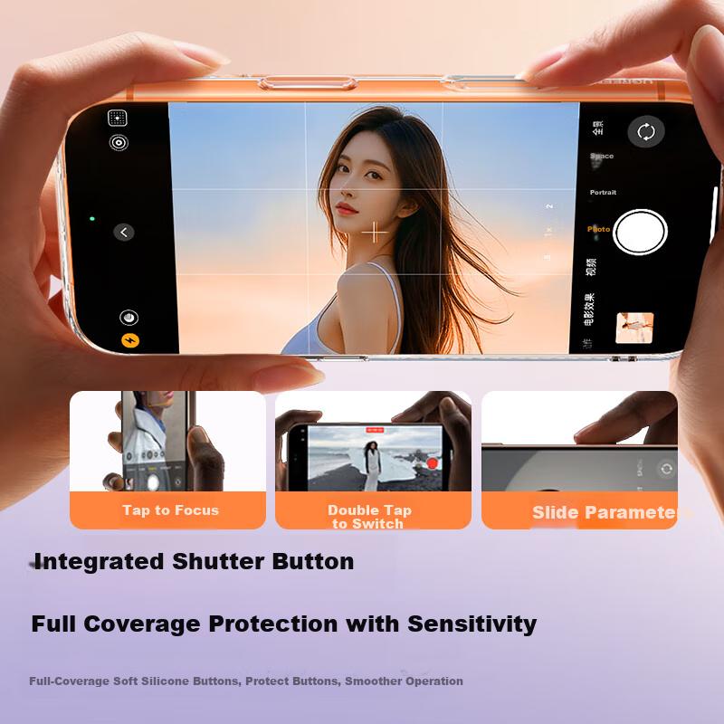 IPhone 17 Pro Case, 17 Pro Protective Cover, Magnetic Case, Airbag Shockproof, Ultra-Thin Heat Dissipation, Transparent Simple Desig