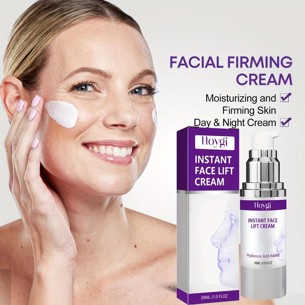 Instant Face Lift & Tightening Cream, Lifts & Firms Light Beige with Retinol, Collagen & Hyaluronic Acid, Moisturizes, Hydrates & Plumps Firming Cream