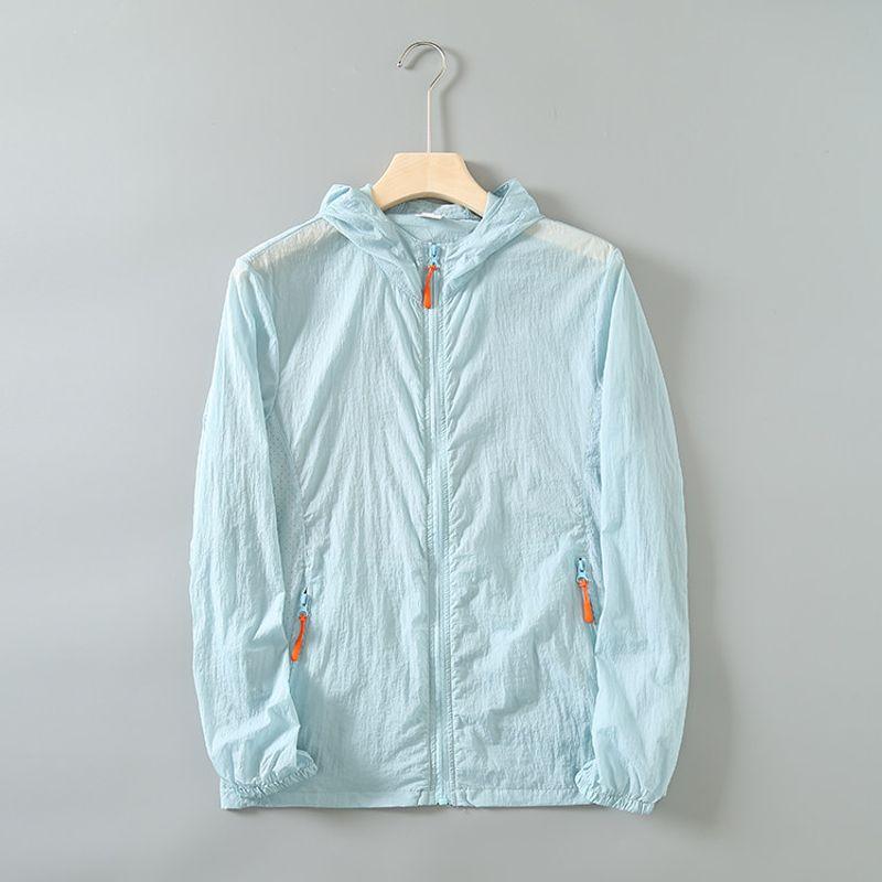 Export Export Tail Goods Laser Perforated Sun Protection Clothing Men's UV Protection Japanese Original Single Cut Label Hooded Skin Clothes