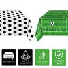 A03F-2026 Football Theme Party Disposable Tablecloth 54 X 107.8 Inch Soccer Plastic Tablecloth