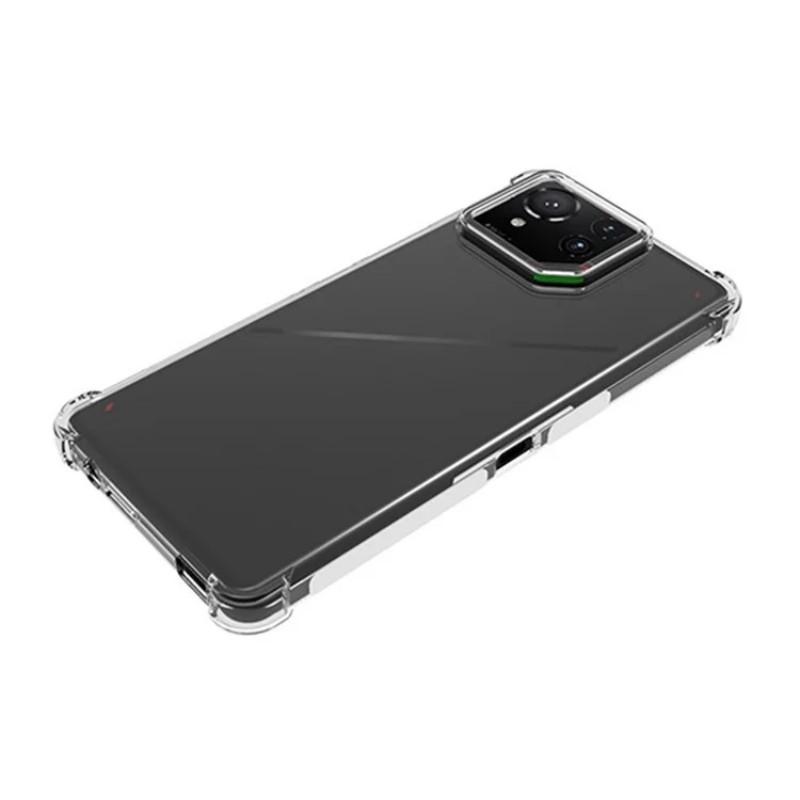 For Asus ROG Phone 9 Pro 5G Back Cover WANLONFENG TM Series 2.0mm Clear TPU Phone Case (Big Lens Hole)