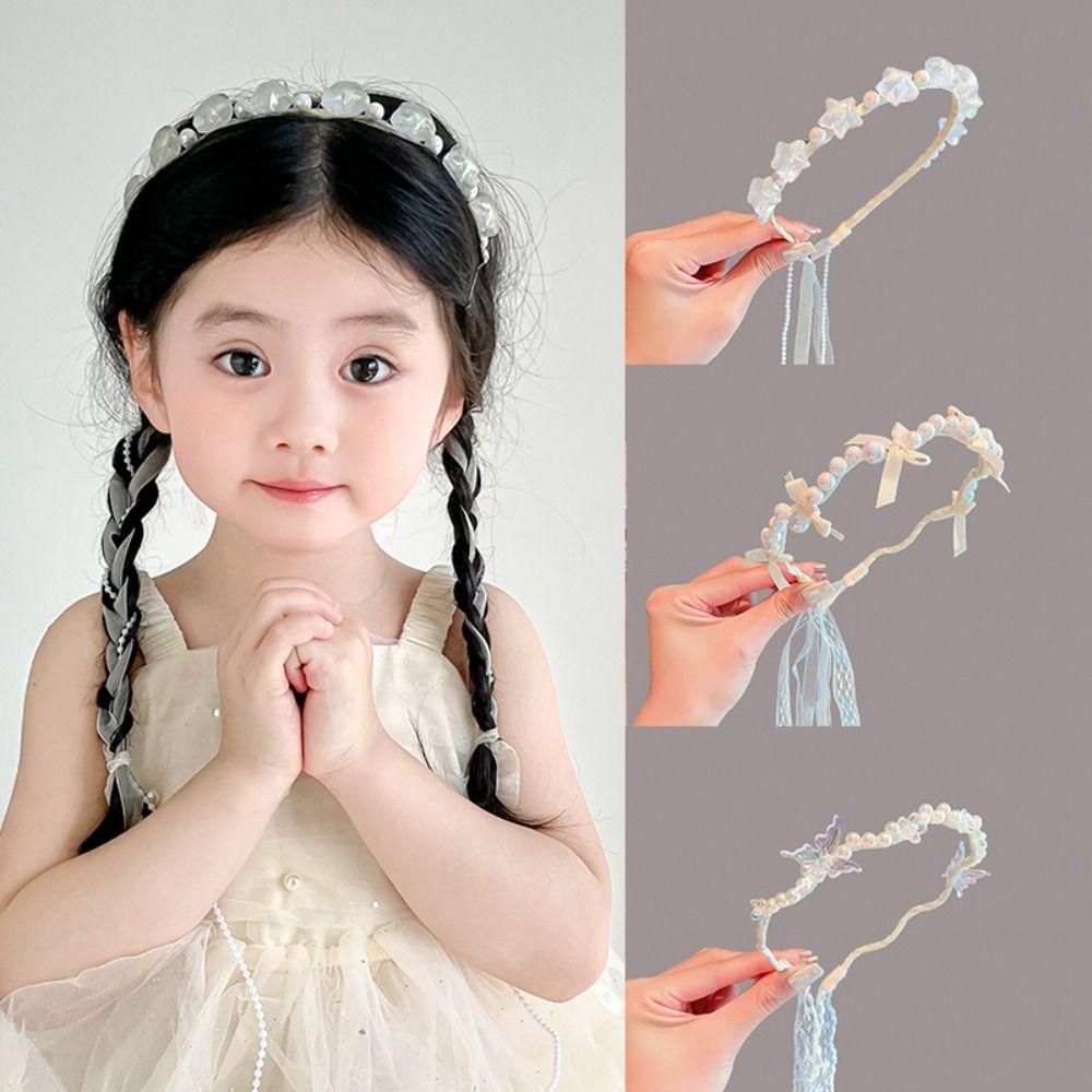 Korean Pearl Bow Hairbands Cute Children Headband New Princess Hair Hoop  Hair Accessories