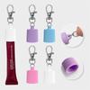 Portable Silicone Lip Balm Keychain Cap Bag Pendant Makeup Tool Accessories Lipstick Storage Cap Key Ring Lip Gloss Keychain Cap