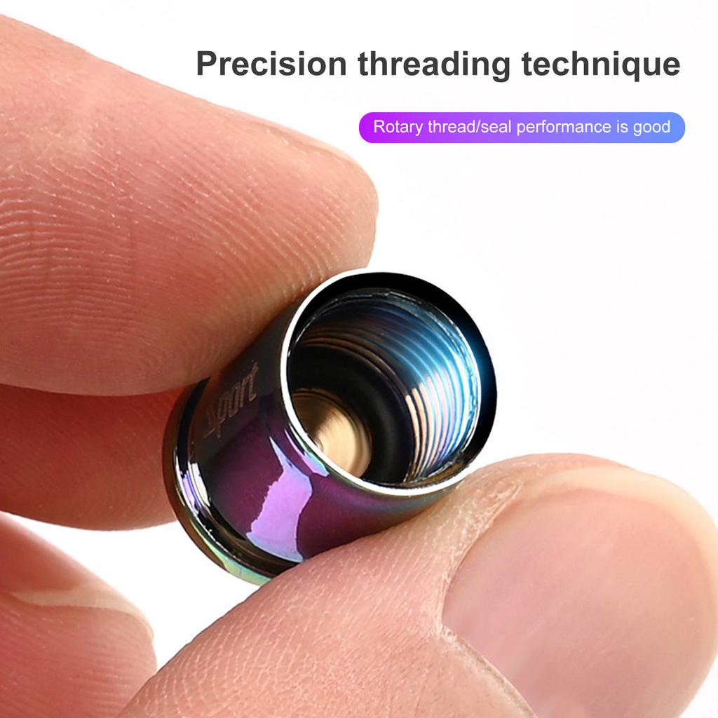 4 Pcs Tire Valve Stem Caps Anti Theft Designs Tire Valve Covers Dustproof & Waterproof Universal Fit for Car & Motorbike