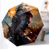 1pc Sekiro Shadows Automatic Umbrella   8 Rib Portable Folding Black Iron Frame for Outdoor, Beach, Travel, Beach Umbrella 219