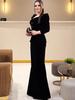 2025 Autumn European & American Fashion Solid Color Elegant Top & Skirt Set