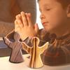 Little Angel Statue Decoration Small Wooden Collectible Statue Modern Home Living Room Decorations for Home Holiday Decoration