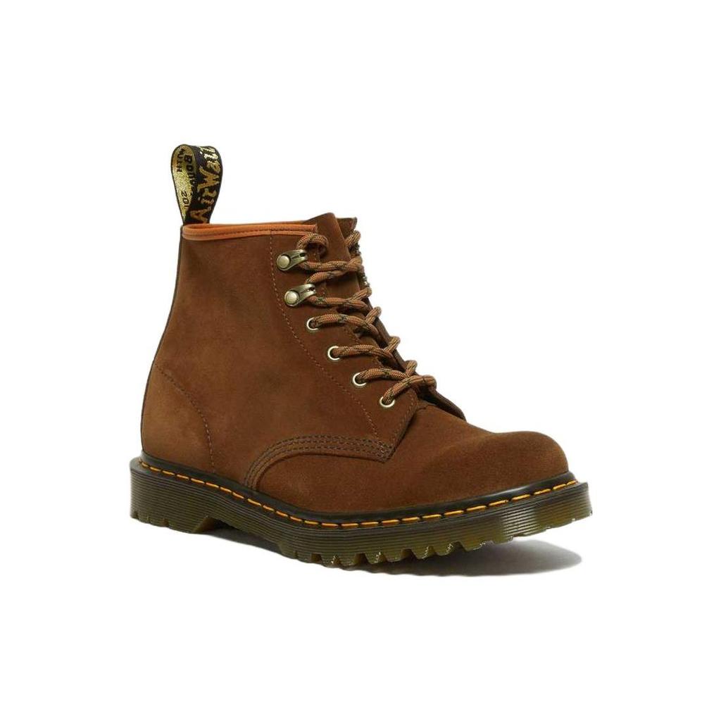 Dr. Martens 101 Leather Fashion Versatile Short Boots Unisex boots Brown Yellow 27781220