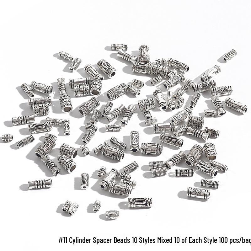 

Сделай сам Сплавные Цилиндрические Разделительные Бусины и Колпачки для Браслетов и Ожерелий