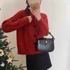 Korean autumn and winter new lazy style bow colored dot twist sweater jacket women's fashion thin knitted cardigan