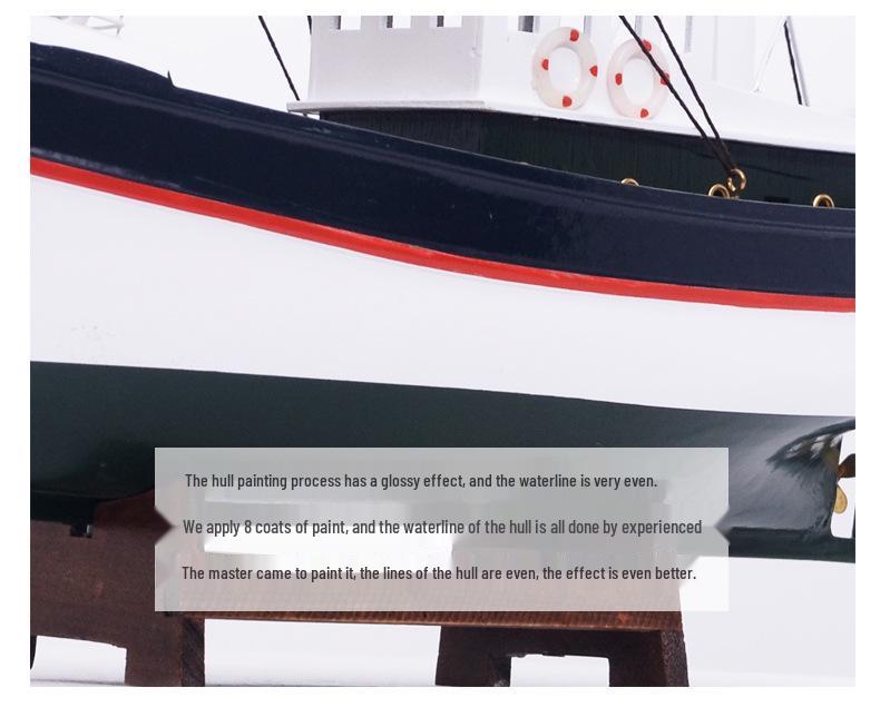 Handmade Wooden Sailboat Model - Smooth Sailing Decorative Craft Boat Birthday Gift