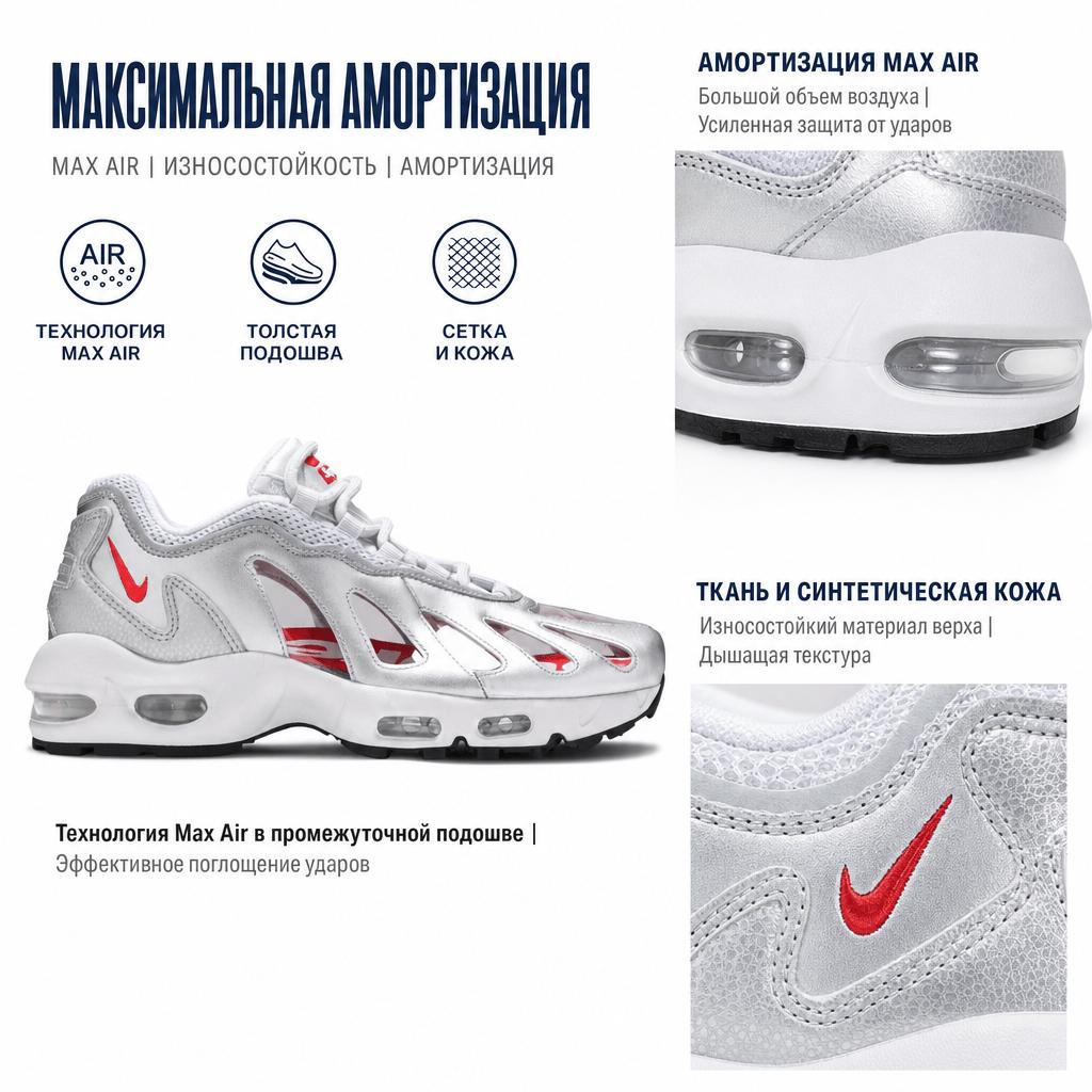 18030 fiyatlarından başlayan Nike Supreme x Air Max 96 Metalik