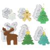 Christmas Tree Silicone Candle Mold Elk Soap Plaster Making Tool Gingerbread Man Mold for Candle Making DIY Gift