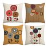 Hand Drawn Abstract Pillowcase, Single-Sided Print Cushion Cover, with Solid Back Decorative Throw Pillow, for Sofa Bed Chair Home Decor