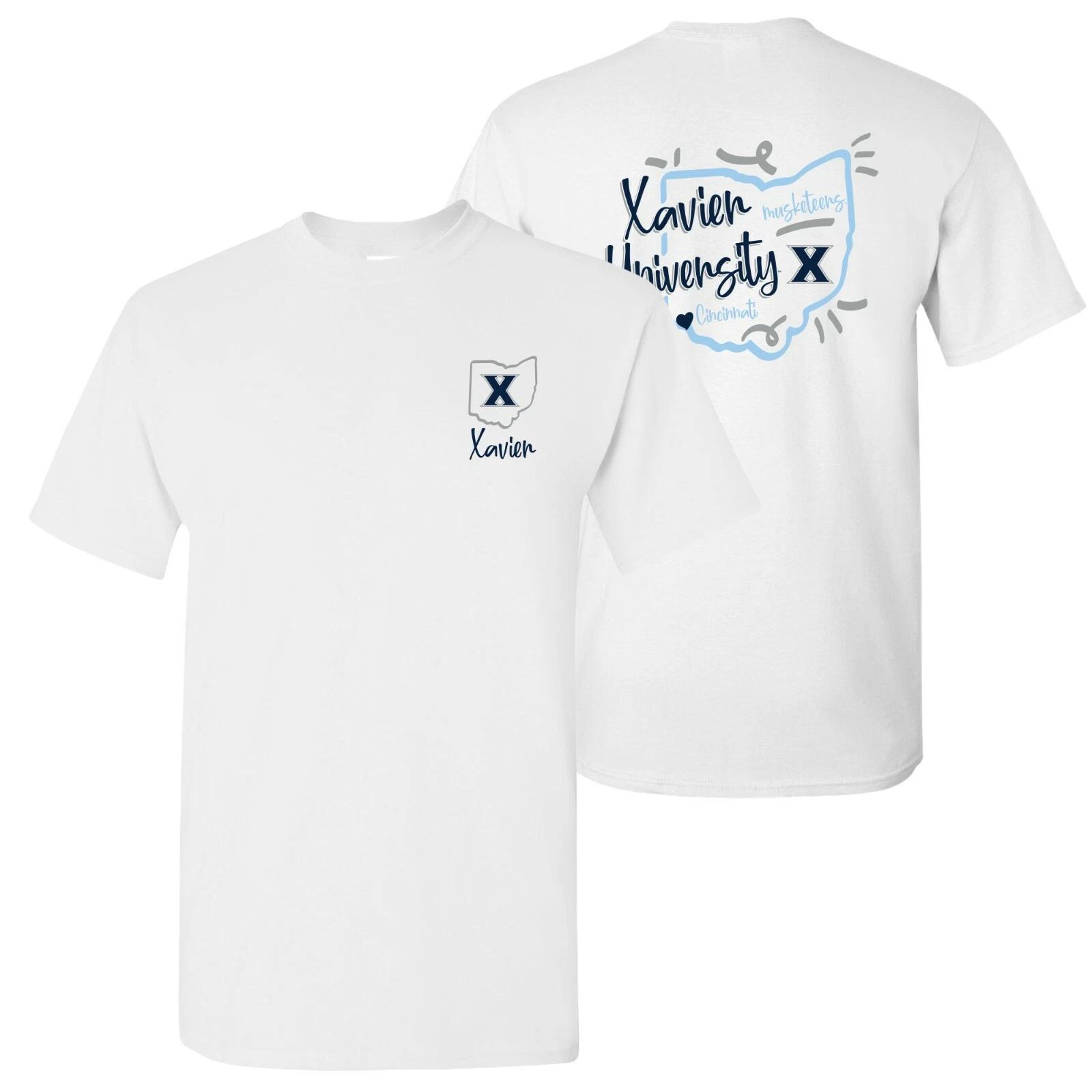 Xavier Musketeers Playful Sketch T Shirt - White 3XL