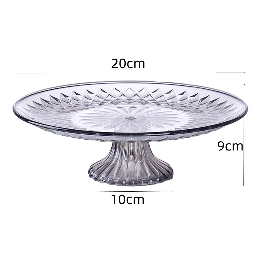 15/20/25cm Acrylic Fruit Plates Salad Dessert Plate Cupcake Display Stand Cookie Platter Household Candy Nut Serving Plate