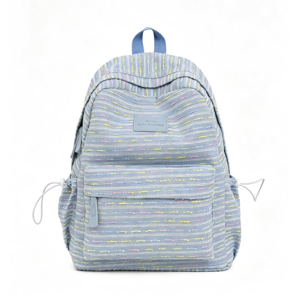 Schoolbag new Japanese ins niche literary and artistic small fresh plaid schoolbag female campus high school college student backpack
