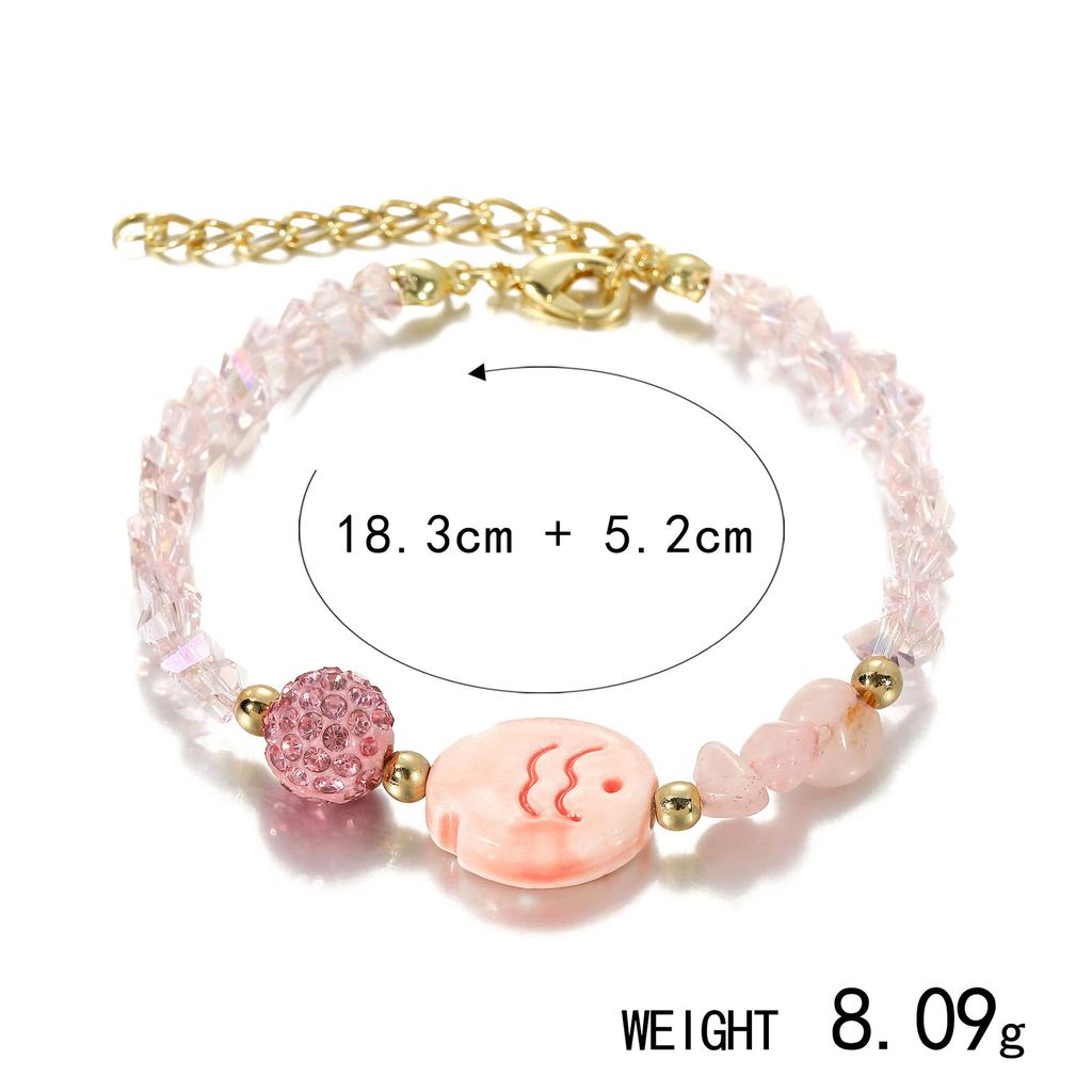 Sommer-Meeresurlaub Muschel Sterne Bunter Kies Kristall Perle Natürliches Süßwasserarmband