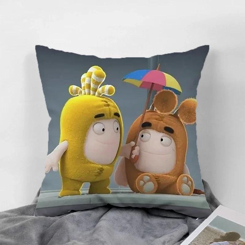 Dekoracja Domu Poszewki na Poduszki Oddbods na Poduszkę do Łóżka 45*45 Dekoracja Poduszek na Kanapę Salon Pościel na Łóżko Pojedyncze Pokrowiec na Kanapę Samochodową