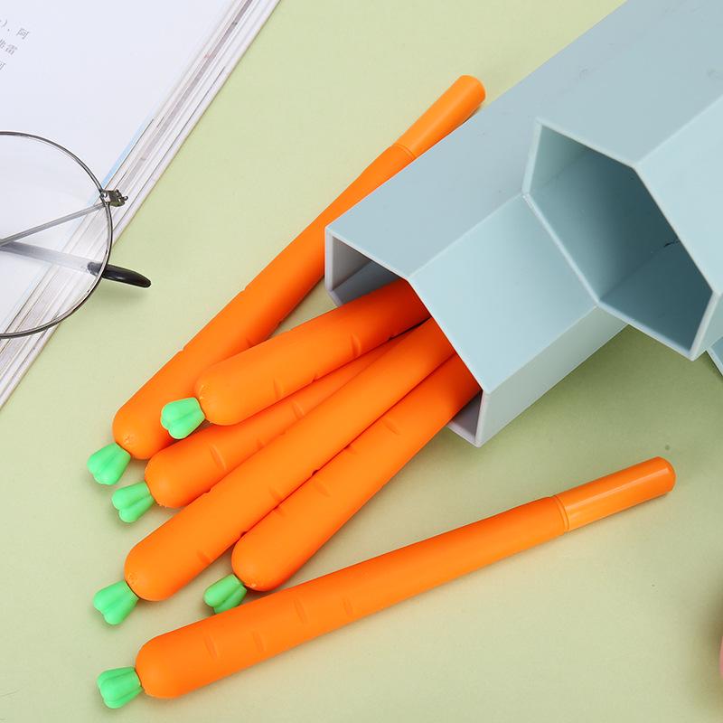 Korean Cute Cartoon Radish Black Neutral Pen - Creative Student Stationery