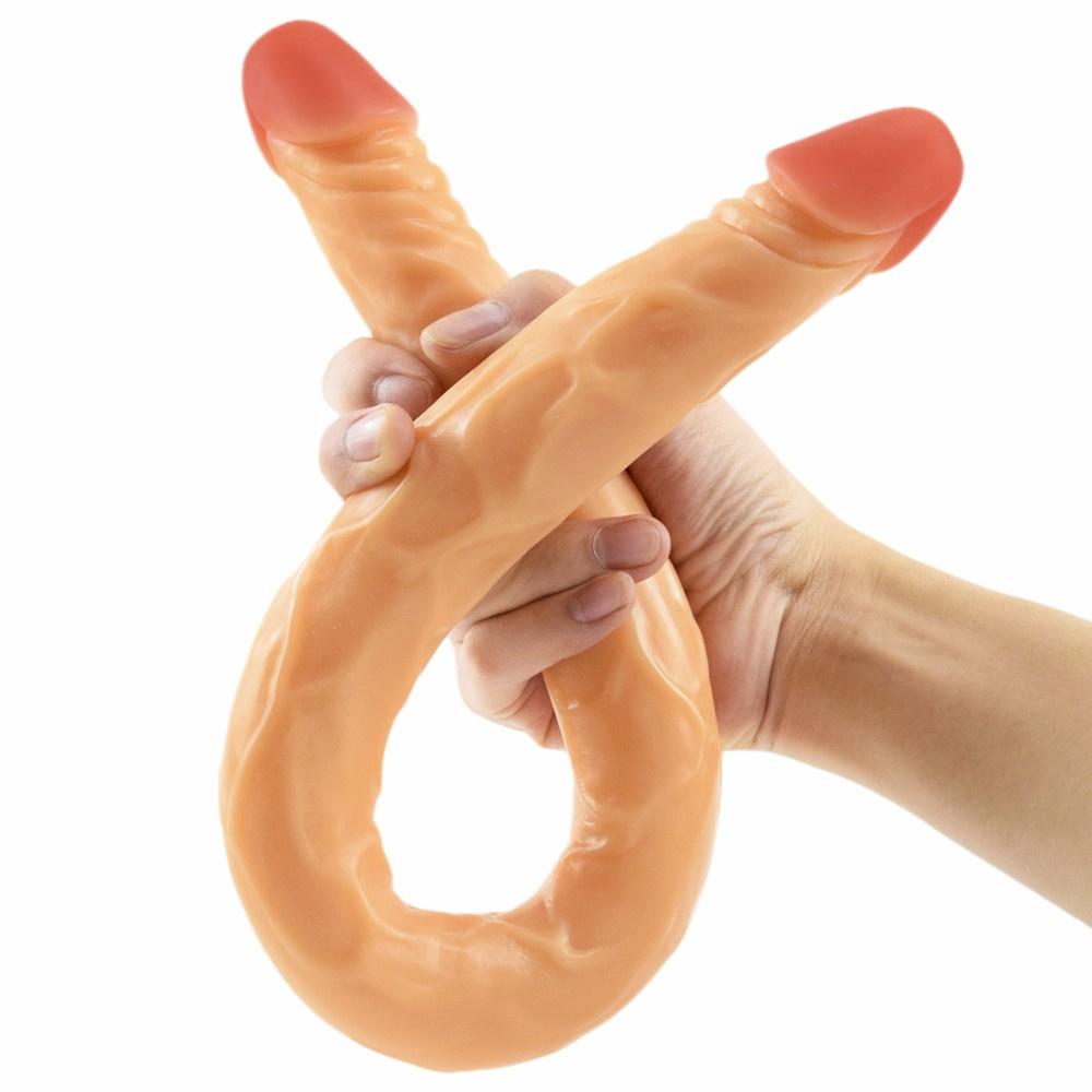55cm Double Dildo Female Masturbator Sex Toys Realistic Penis Fisitng Big Dick Anal Plug Slave Femdom